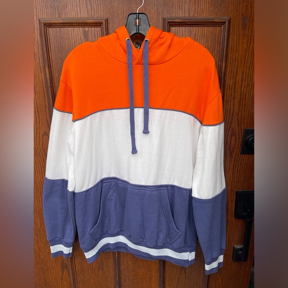 Small Black Jack 1999 Colorblock Hoodie Orange White Blue Star Wars Ahsoka Tano - Picture 2 of 12